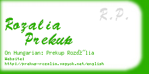 rozalia prekup business card